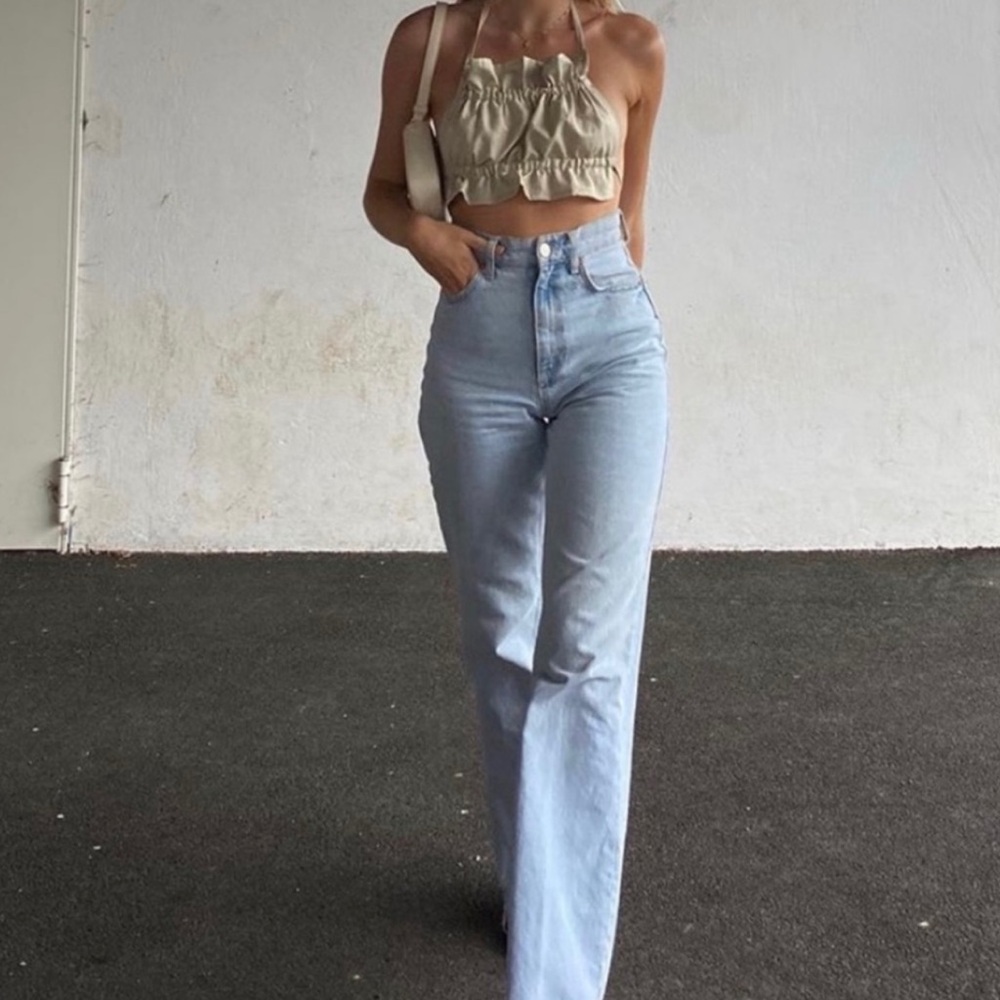 NWT Zara High Waist Wide Leg Jeans